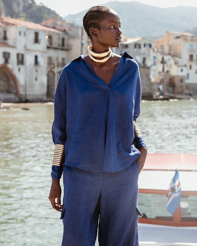 Chemise Cicco  Bleu klein | Mes Demoiselles Paris - Image 2