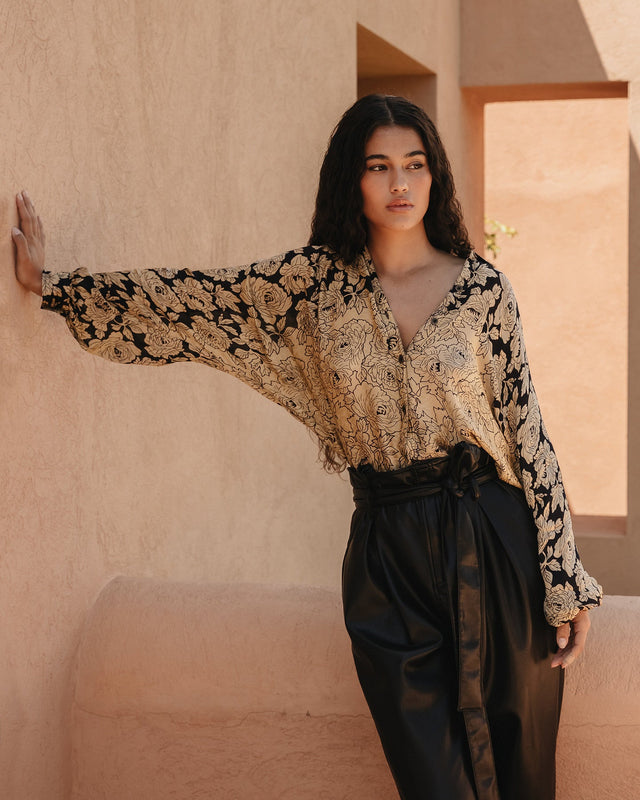 Chemise Rose folia Noir | Mes Demoiselles Paris - Image 2