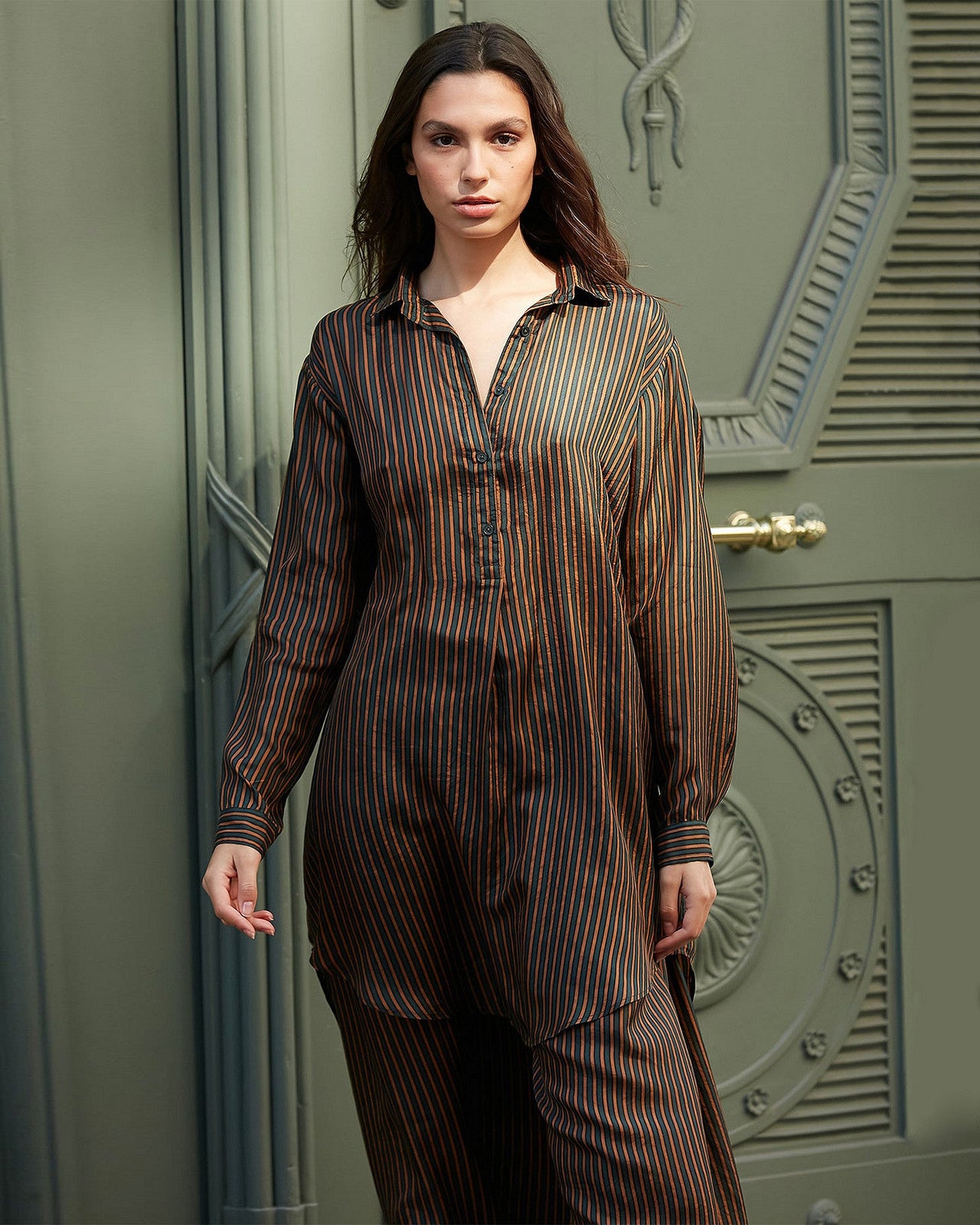 Chemise Sangrita Rayé vert | Mes Demoiselles Paris - Image 1