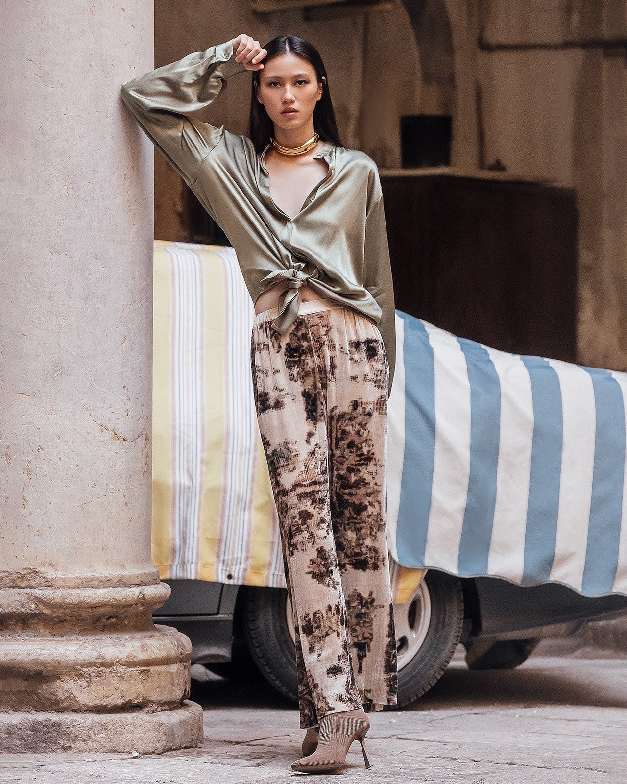 Chemise Siwa  Kaki | Mes Demoiselles Paris - Image 1