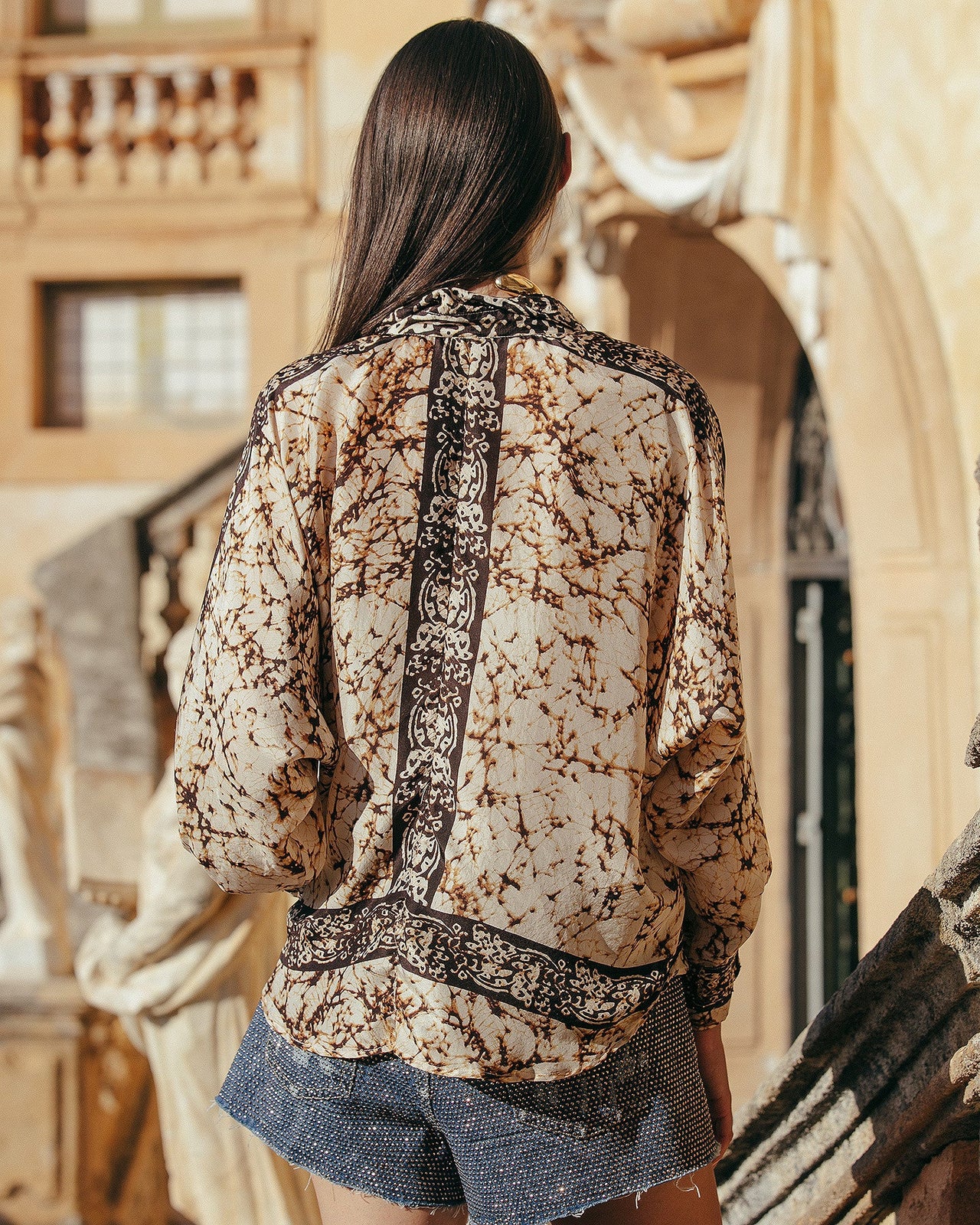 Chemise Sultana - Beige : Chemise en soie habotai Mes Demoiselles - Image 4