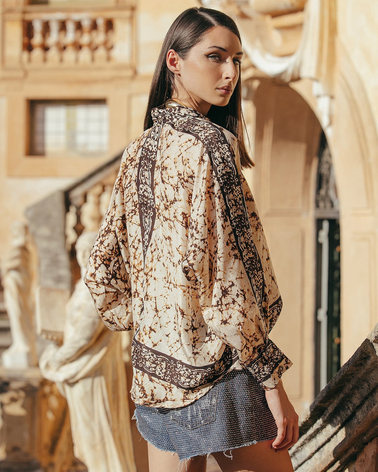 Chemise Sultana - Beige : Chemise en soie habotai Mes Demoiselles - Image 5