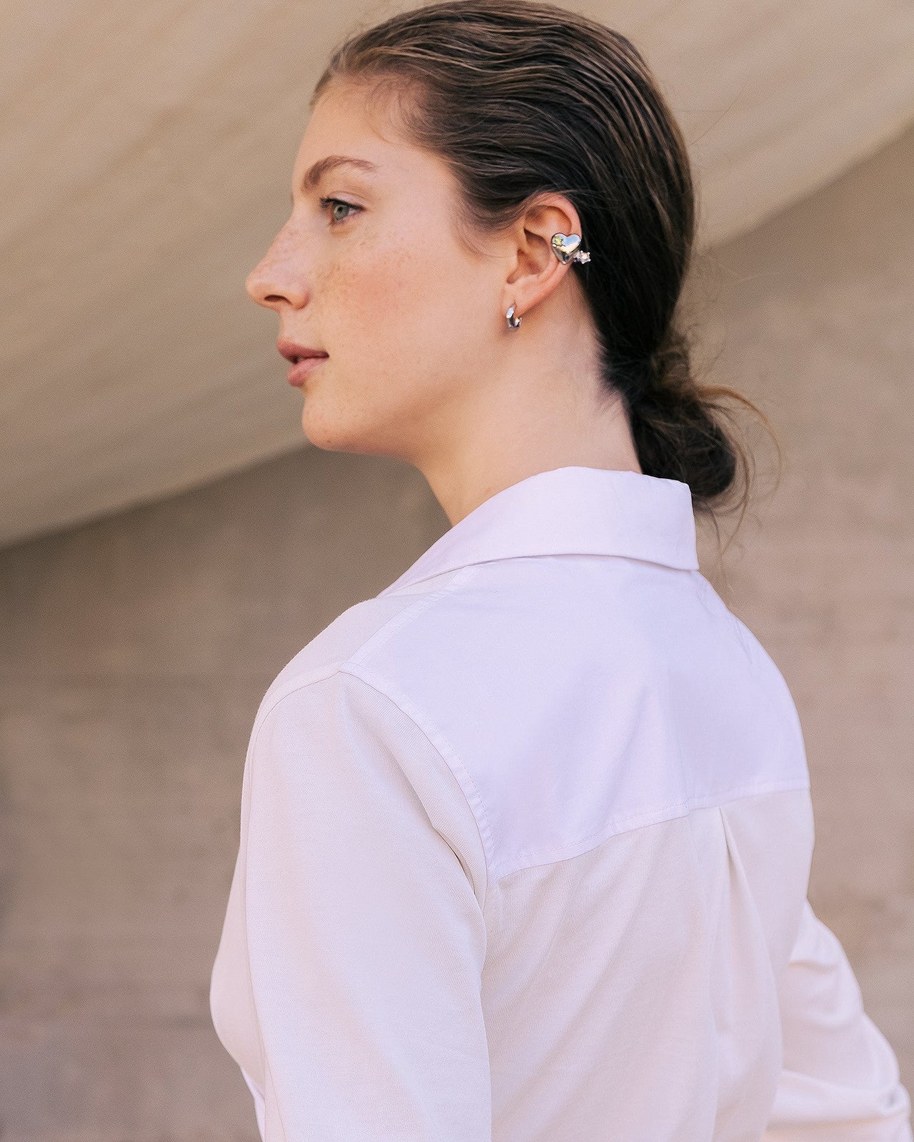 Chemise Violette - Blanc : Dualité des cotons pour cette chemise croisée blanche Mes Demoiselles - Image 7