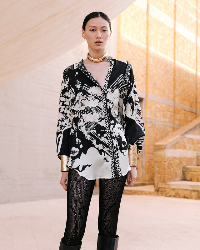 Chemise Wap  Noir / Blanc | Mes Demoiselles Paris - Image 3