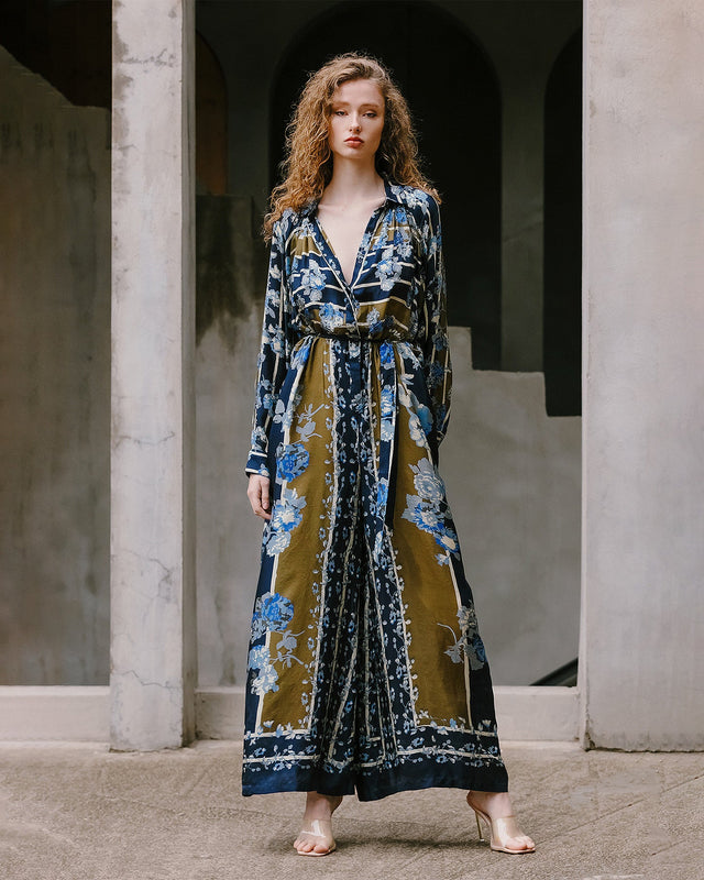 Combinaison Buddleja Bleu imprimé | Mes Demoiselles Paris - Image 1