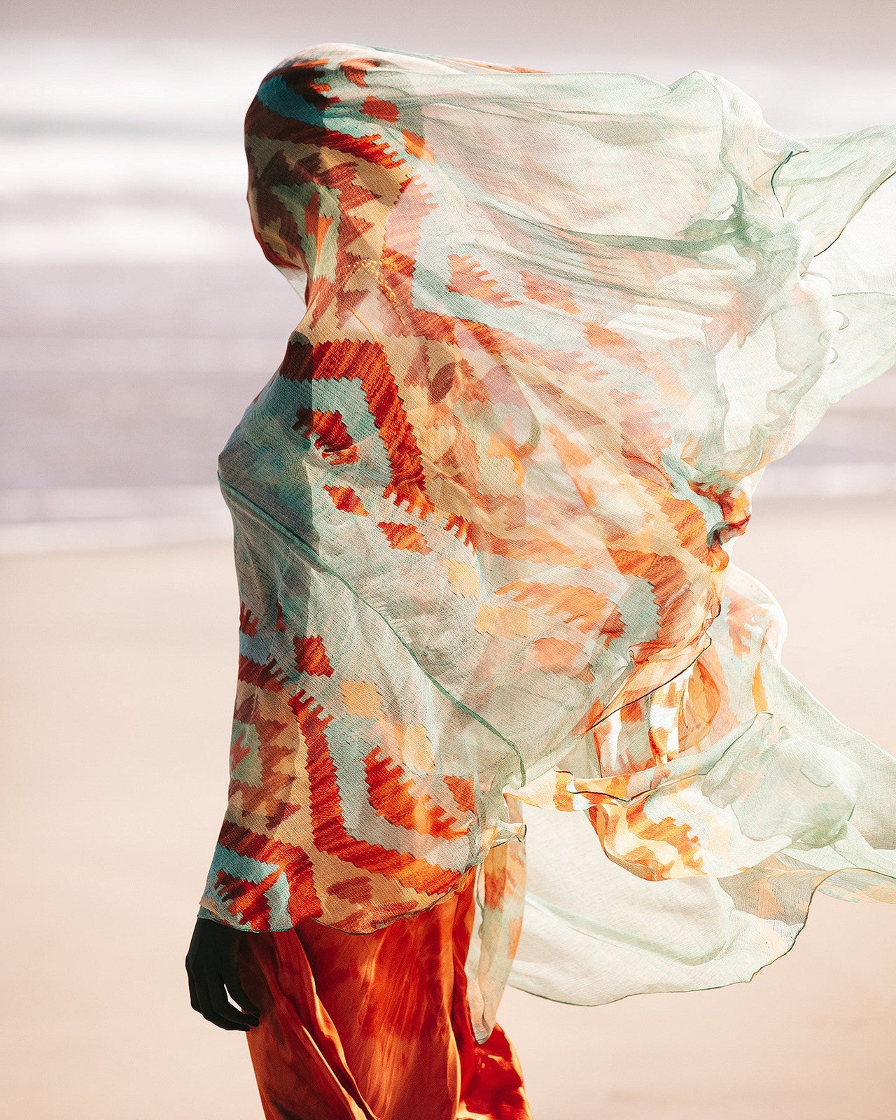 Écharpe Topaze Bleu / Orange | Mes Demoiselles Paris - Image 2