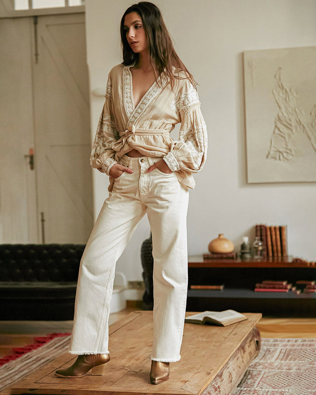 Jeans Mustang Ecru | Mes Demoiselles Paris - Image 1