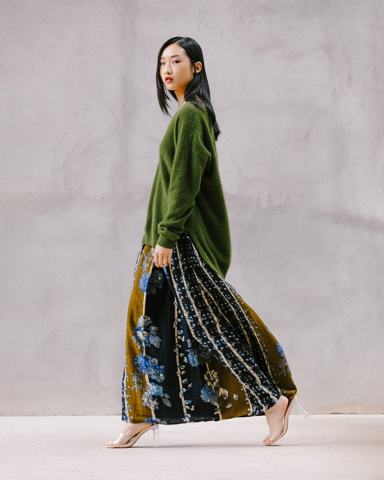 Jupe Begonia Bleu imprimé | Mes Demoiselles Paris - Image 5