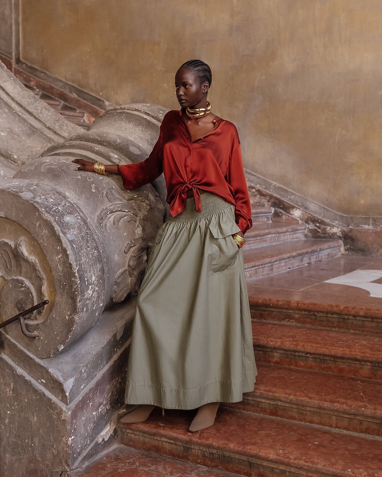 Jupe Pelambre Kaki | Mes Demoiselles Paris - Image 1