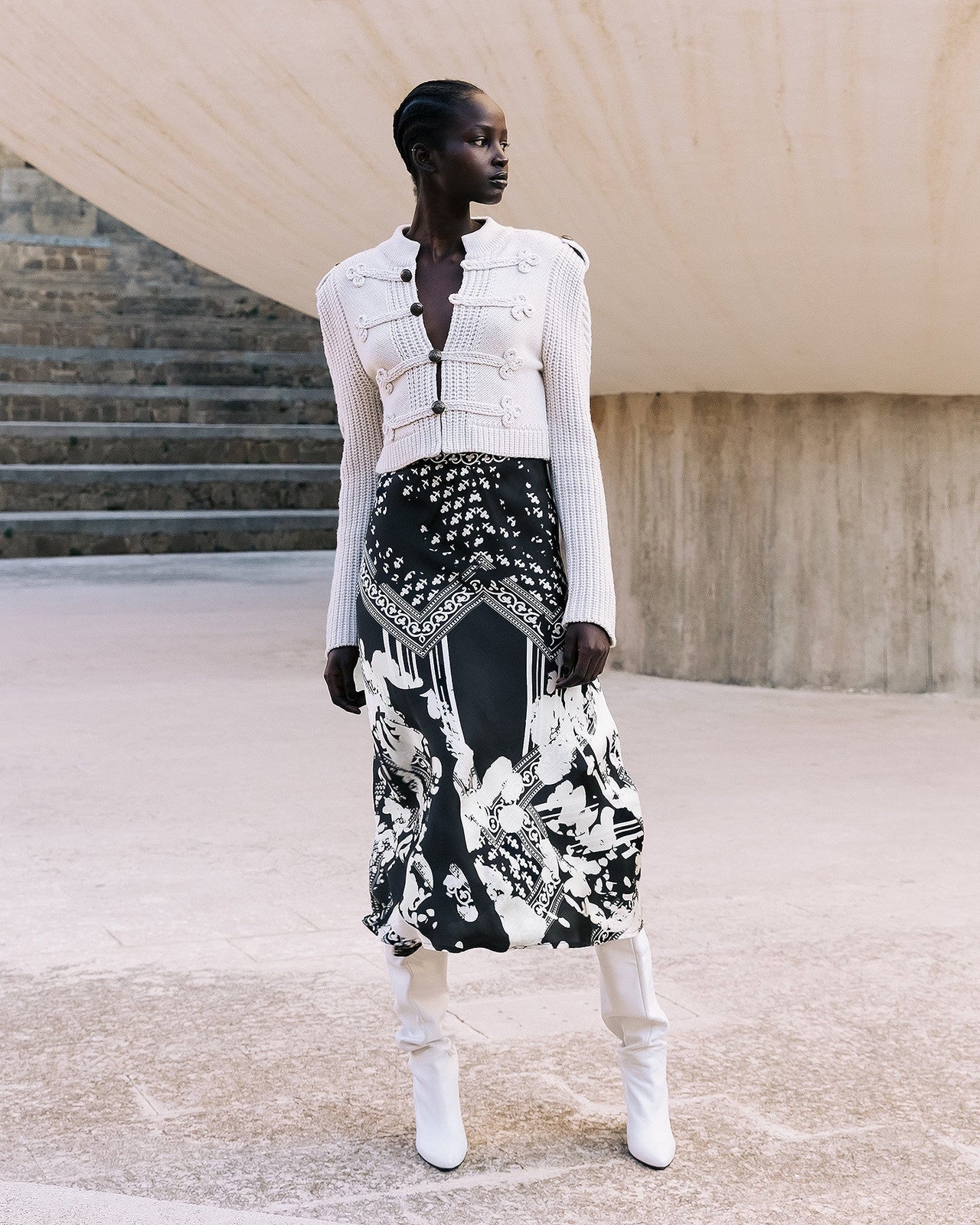 Jupe Wada Noir / Blanc | Mes Demoiselles Paris - Image 4