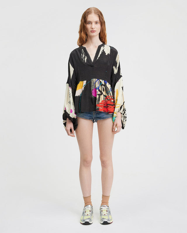 LA BLOUSE MASQUIAT MULTICOLORE | MES DEMOISELLES PARIS - Image 1