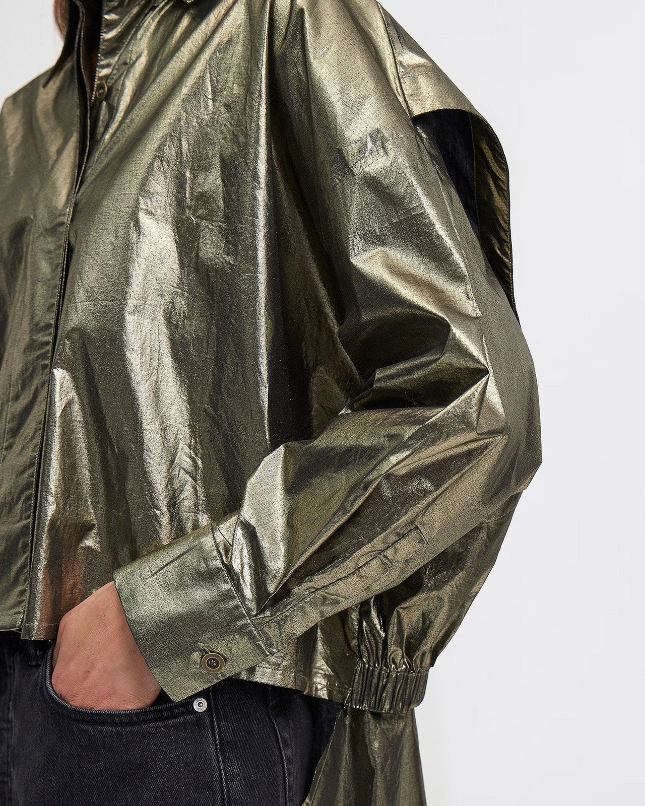 Chemise Electra - Or : Chemise en coton et enduction gold Mes Demoiselles - Image 5