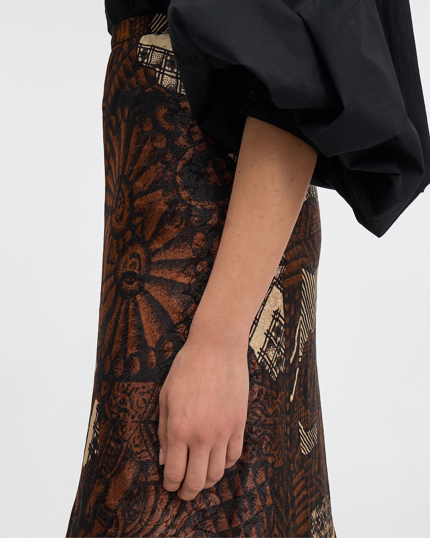 LA JUPE ANCHOR IMPRIMÉ MARRON | MES DEMOISELLES PARIS