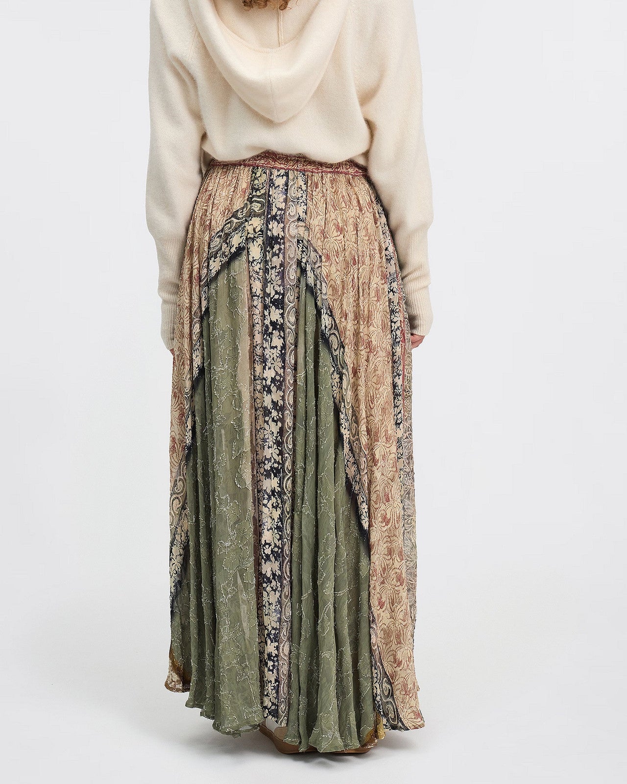 LA JUPE SYNTHI IMPRIMÉ KAKI | MES DEMOISELLES PARIS - Image 4