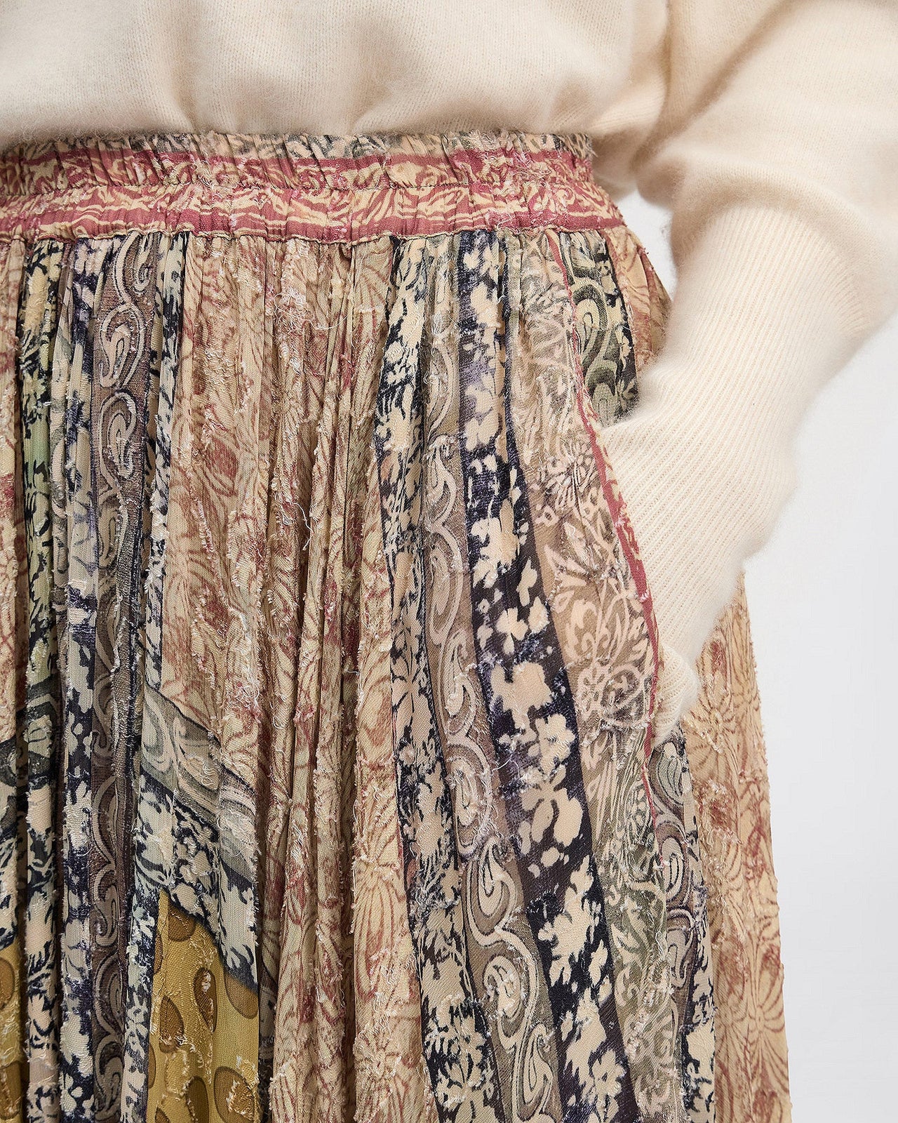 LA JUPE SYNTHI IMPRIMÉ KAKI | MES DEMOISELLES PARIS - Image 5