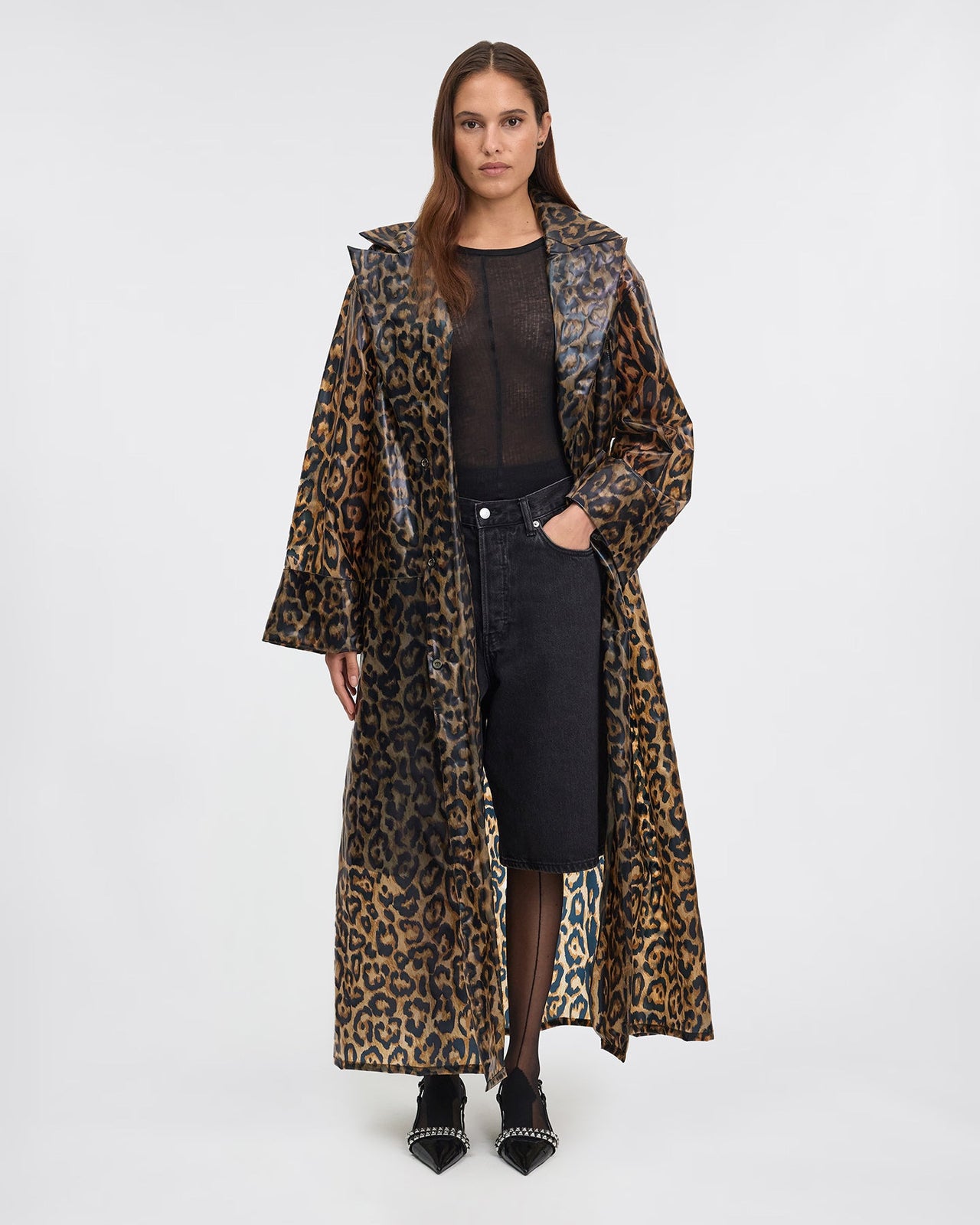 Imperméable stylé impirmé léopard : Manteaux & vestes Mes Demoiselles - Image 1