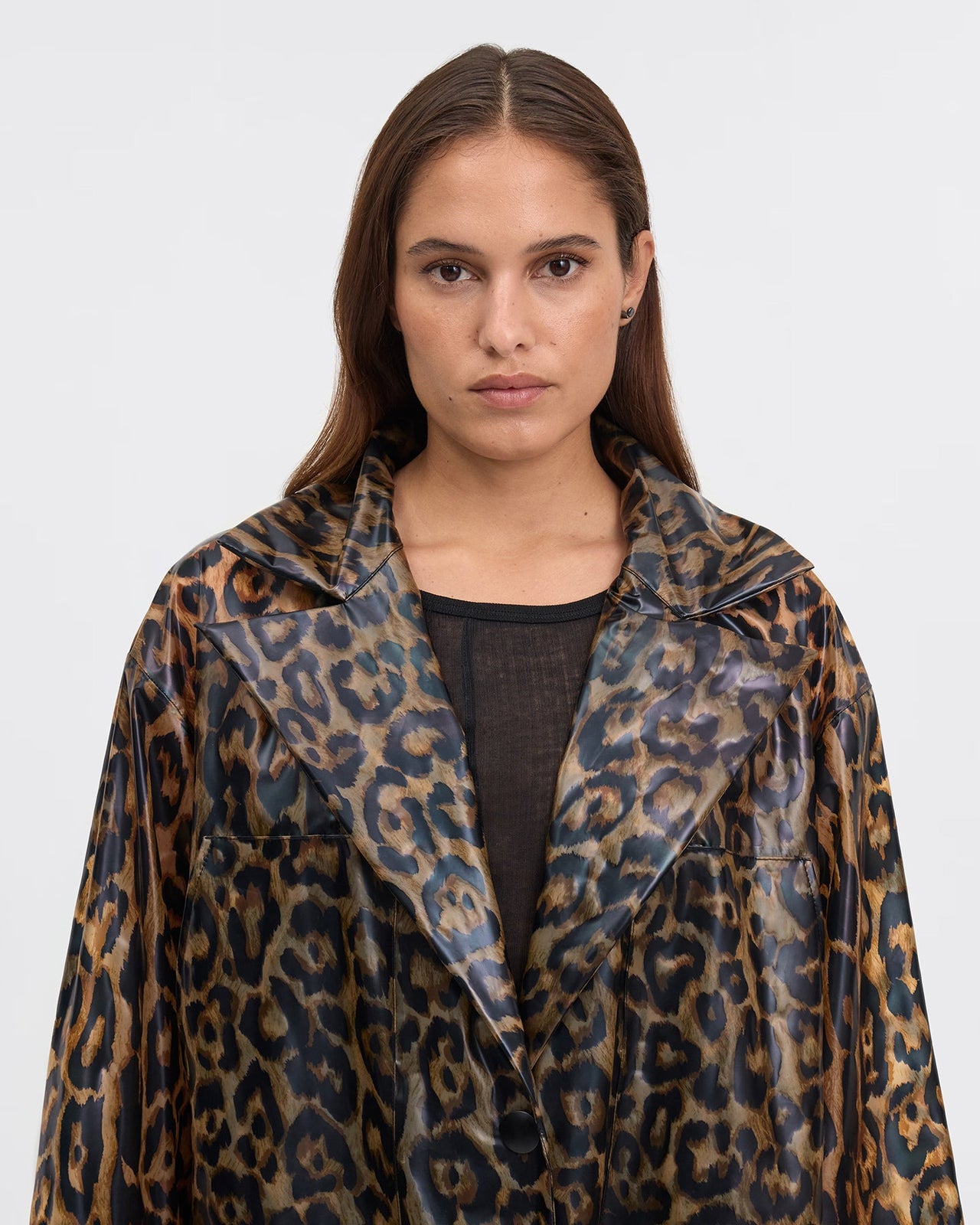 Manteau Fiona - Jaune : Imperméable stylé impirmé léopard Mes Demoiselles - Image 5