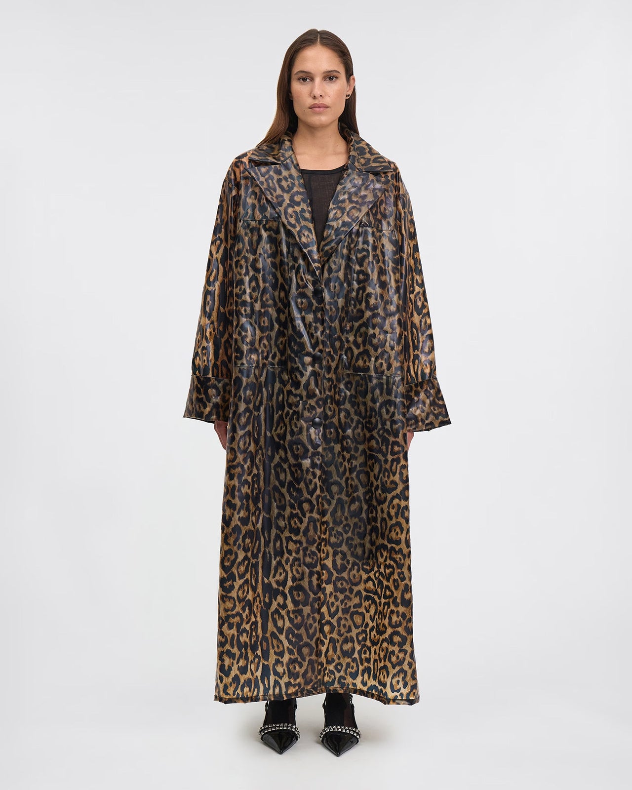 Manteau Fiona - Jaune : Imperméable stylé impirmé léopard Mes Demoiselles - Image 6