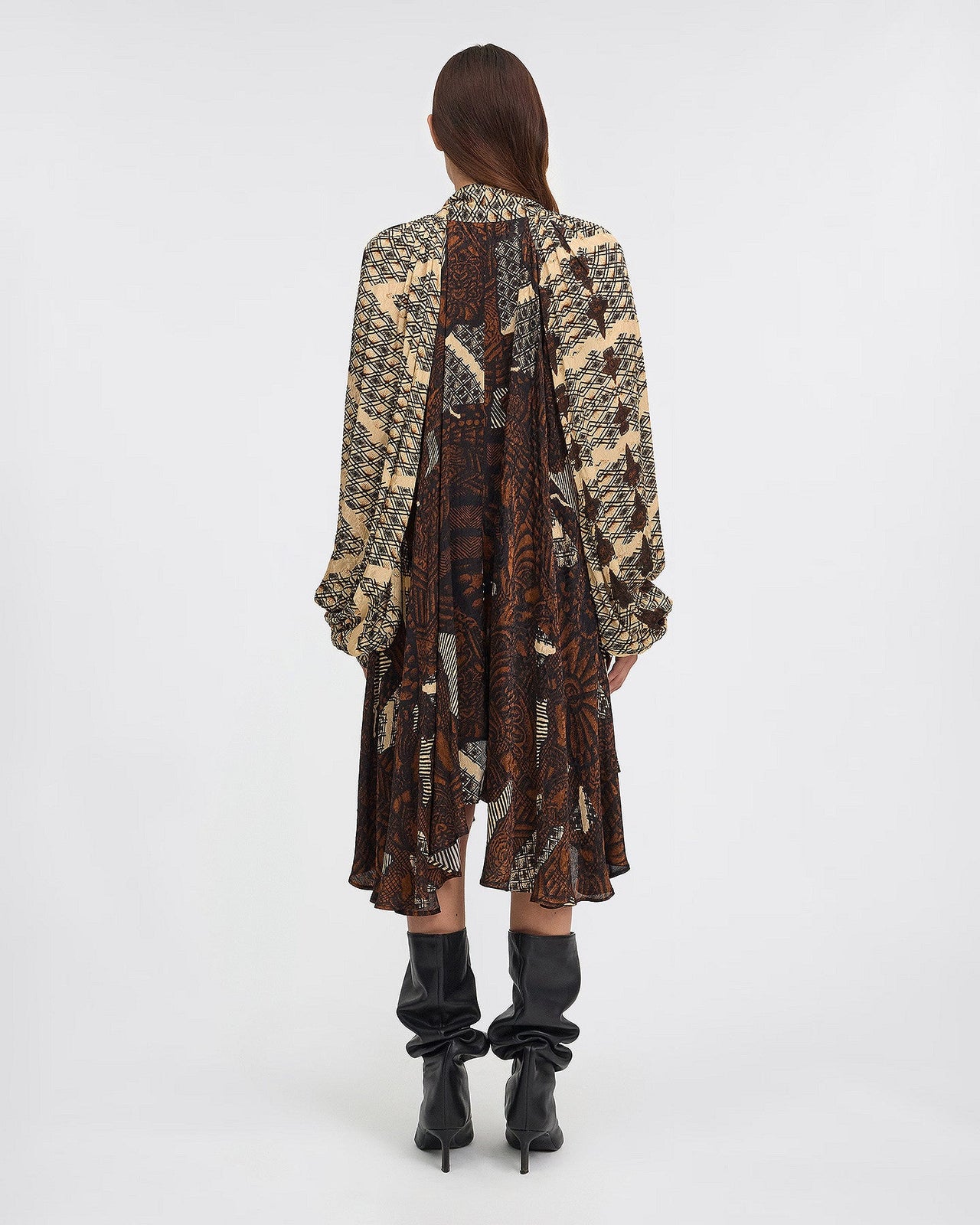 Robe Abbey - Terracotta : Robe imprimé placé aux tons automnaux Mes Demoiselles - Image 4