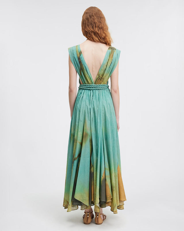 Robe longue en coton imprimé naturel : Robes Mes Demoiselles - Image 2