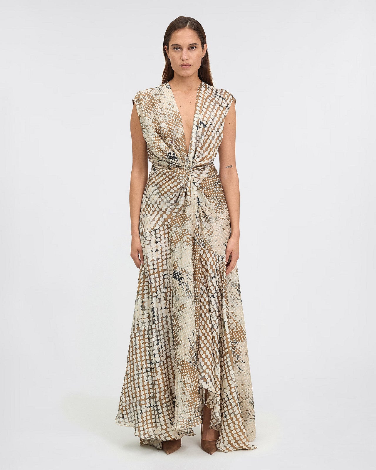 LA ROBE DIDO IMPRIMÉ BEIGE | MES DEMOISELLES PARIS - Image 1