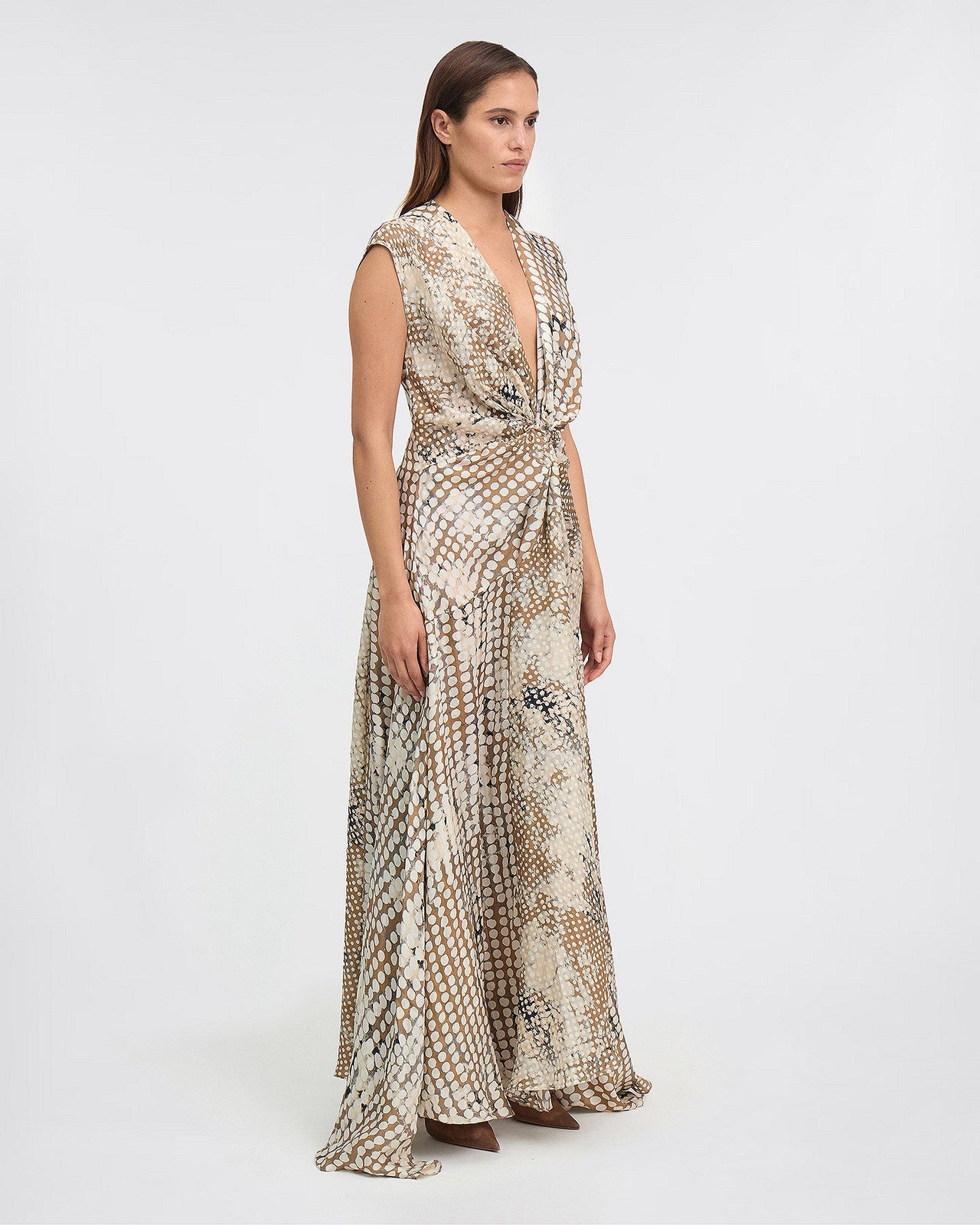 LA ROBE DIDO IMPRIMÉ BEIGE | MES DEMOISELLES PARIS - Image 3