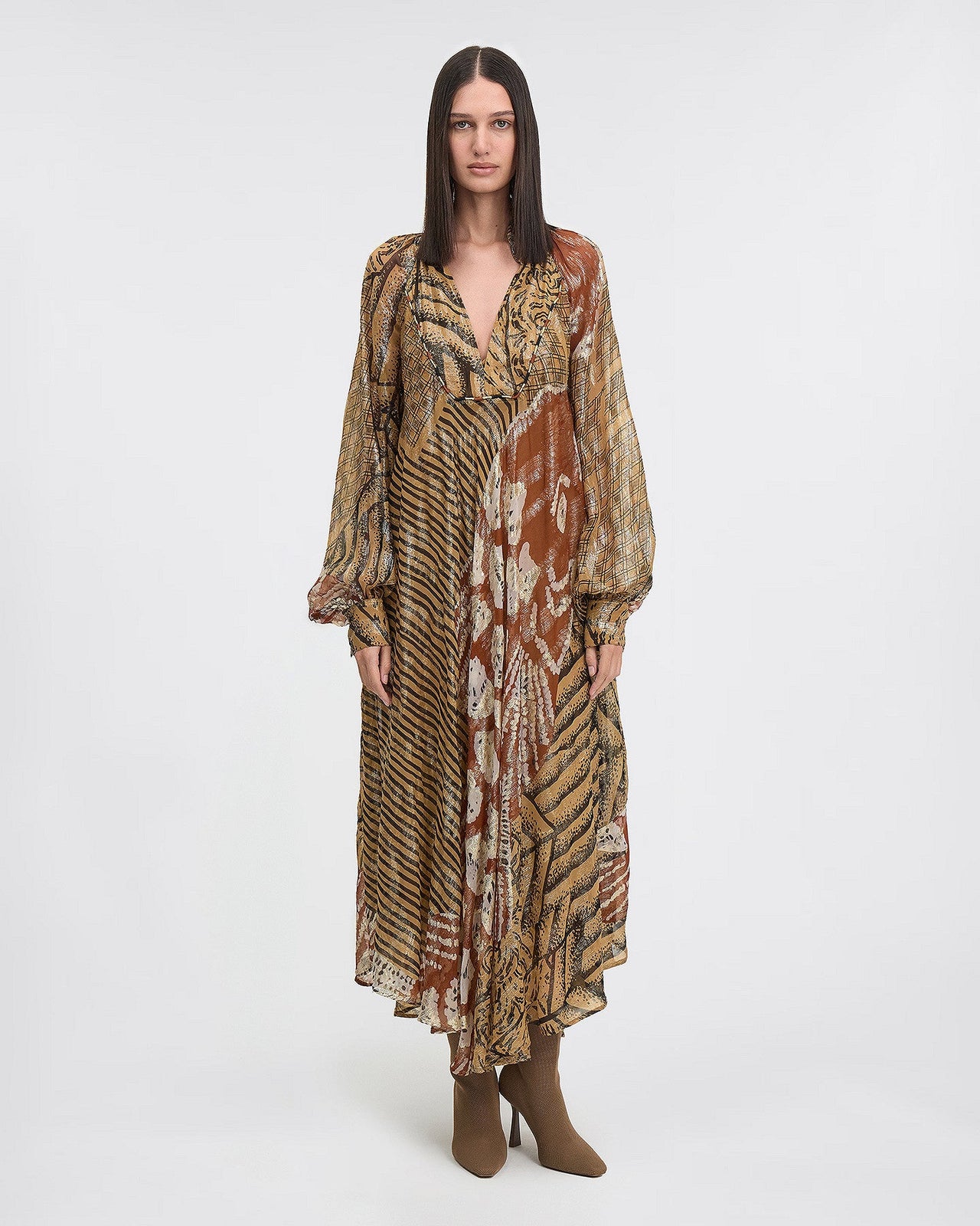 Foulard en viscose lamé et fil doré : Robes Mes Demoiselles - Image 1