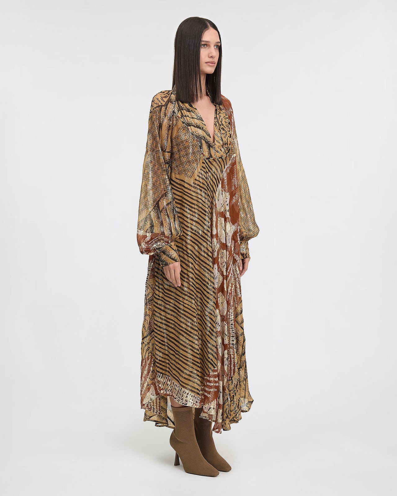 Foulard en viscose lamé et fil doré : Robes Mes Demoiselles - Image 3