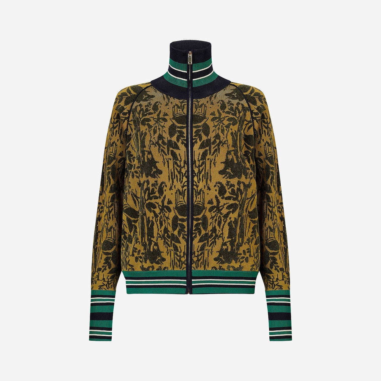 Veste Banaj - Kaki : Veste au look sportif en jacquard de velours Mes Demoiselles - Image 6