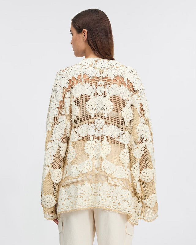 LA VESTE DRENNA BEIGE CROCHET | MES DEMOISELLES PARIS - Image 3