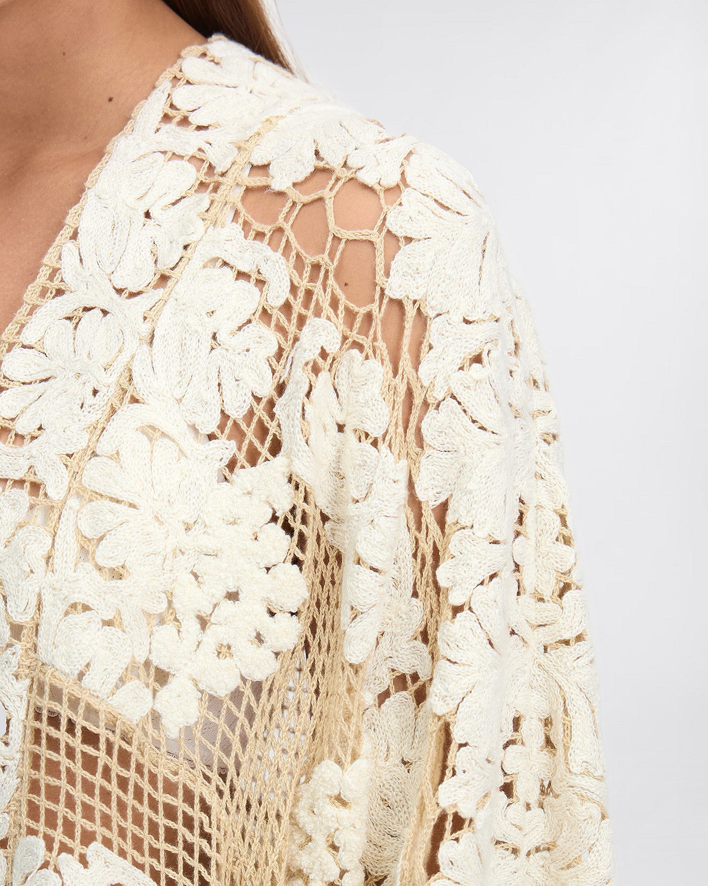 LA VESTE DRENNA BEIGE CROCHET | MES DEMOISELLES PARIS