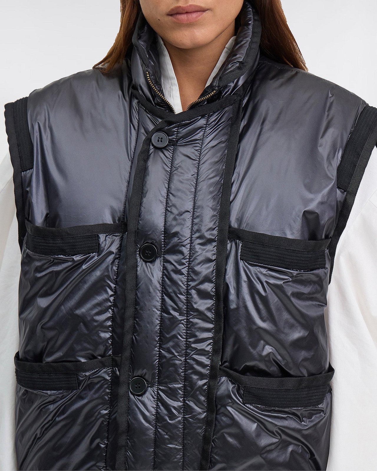 Gilet Violeta - Noir : Veste doudoune sans manches noire Mes Demoiselles - Image 5