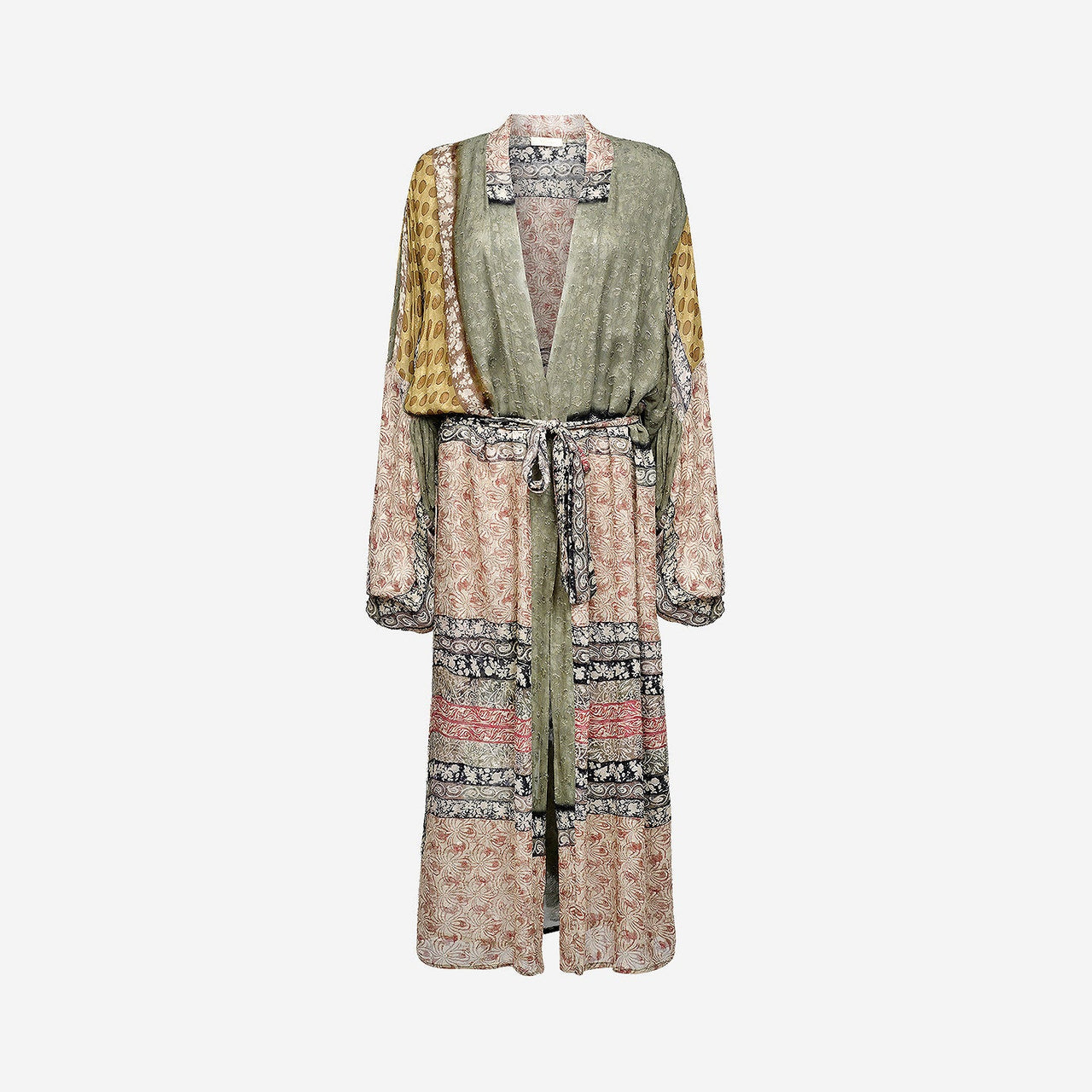 Kimono Sacra - Vert : Kimono long en viscose jacquard Mes Demoiselles - Image 6