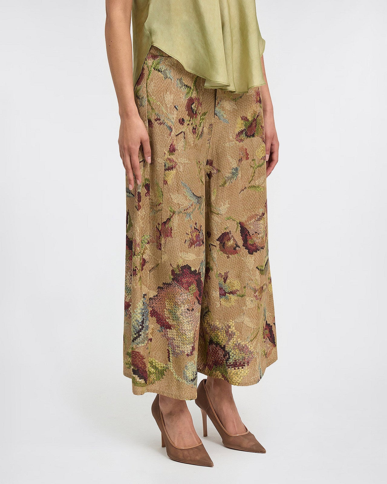 Jupe culotte sur fond d'imprimé floral : Pantalons & combinaisons Mes Demoiselles - Image 3