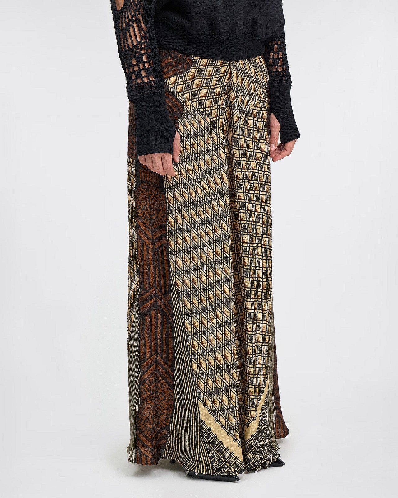 Pantalon large aux imprimés couleurs nature : Pantalons & combinaisons Mes Demoiselles - Image 3