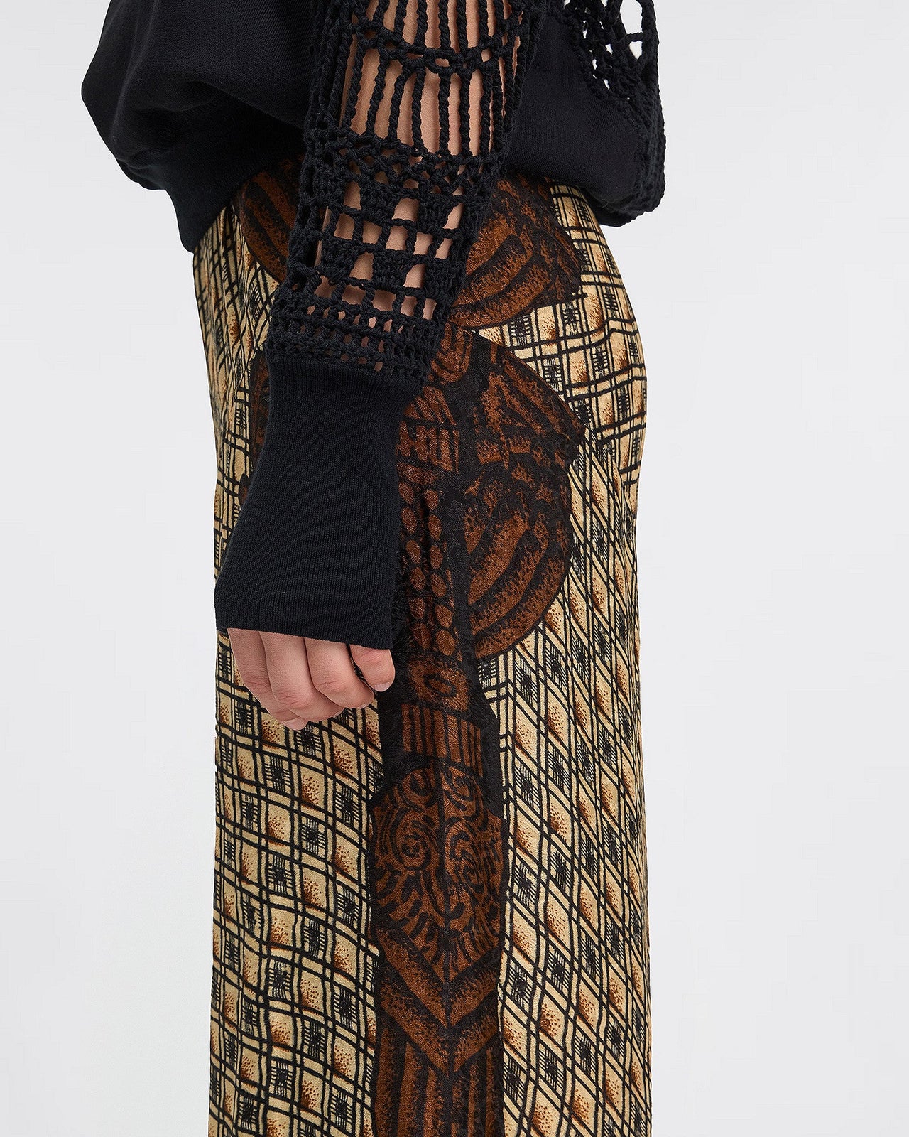 Pantalon Astra - Terracotta : Pantalon large aux imprimés couleurs nature Mes Demoiselles - Image 5