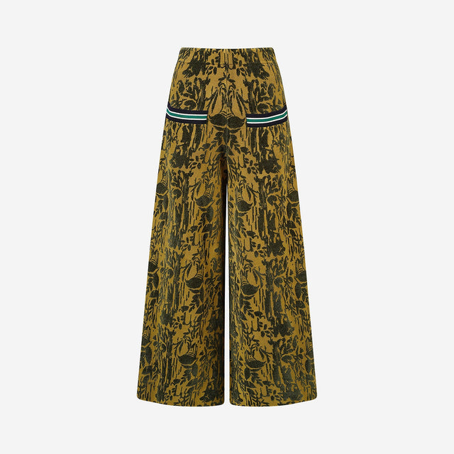 Pantalon Bandi - Kaki : Pantalon en jacquard de velours kaki Mes Demoiselles - Image 3