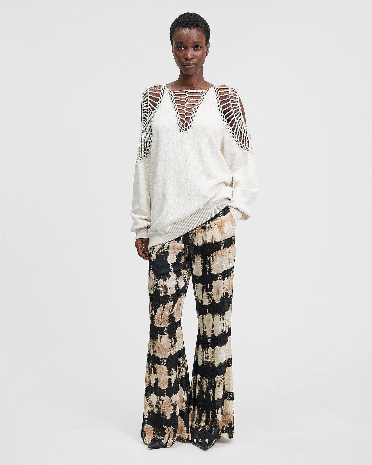 LE PANTALON FURIL NOIR BEIGE | MES DEMOISELLES PARIS - Image 1