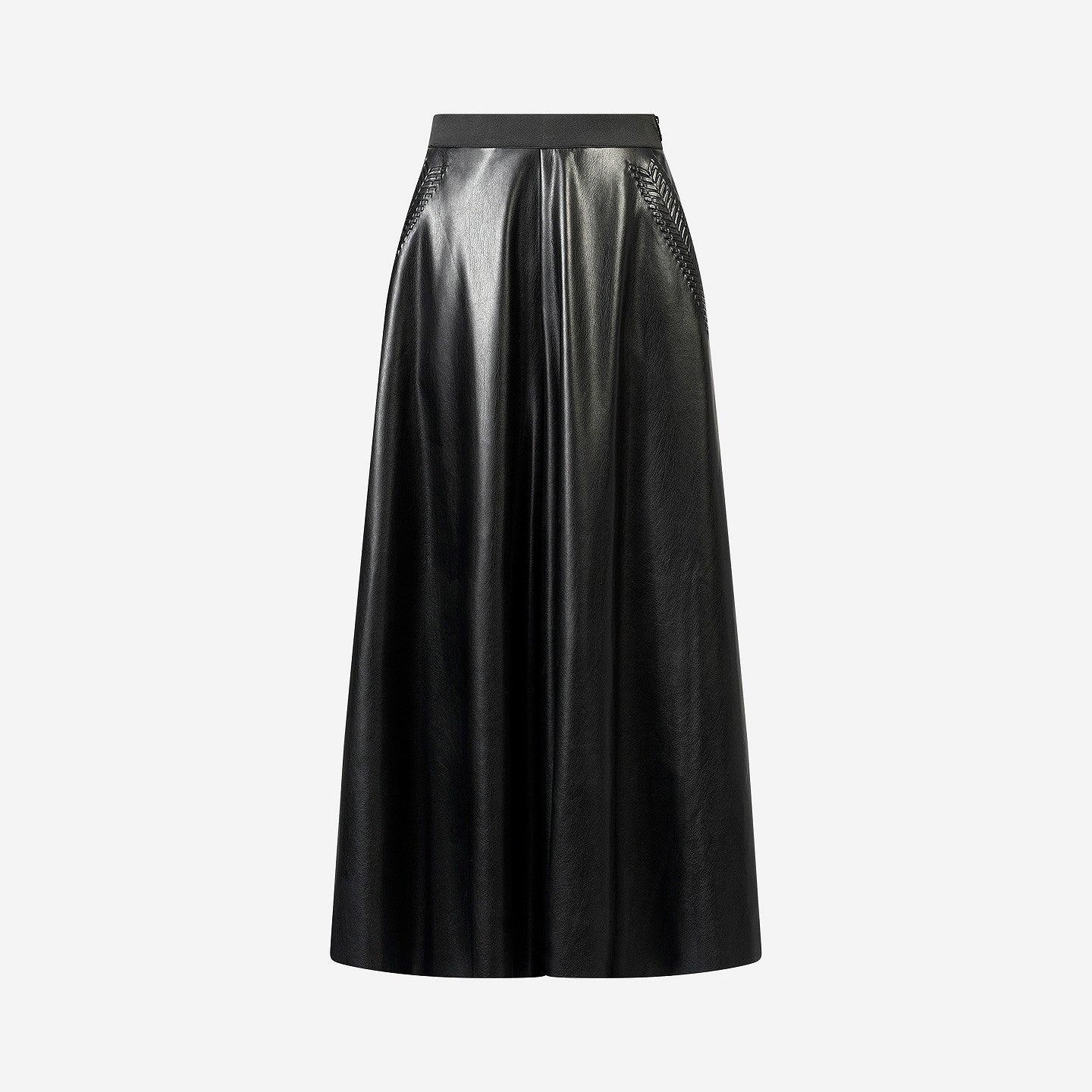 Pantalon Lim - Noir : Jupe - culotte en simili - cuir noir Mes Demoiselles