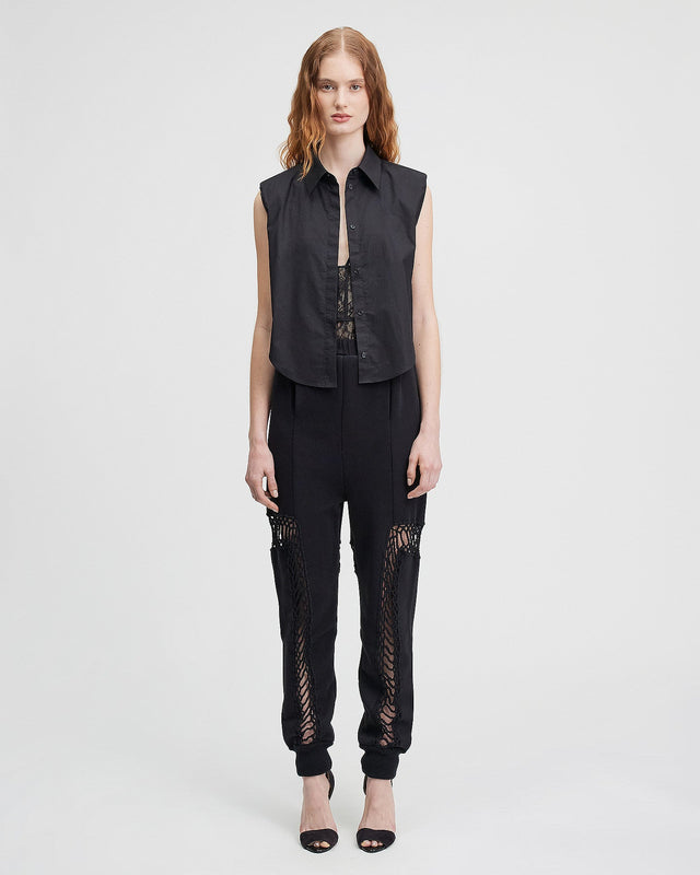 LE PANTALON SHIFAN NOIR  | MES DEMOISELLES PARIS - Image 1