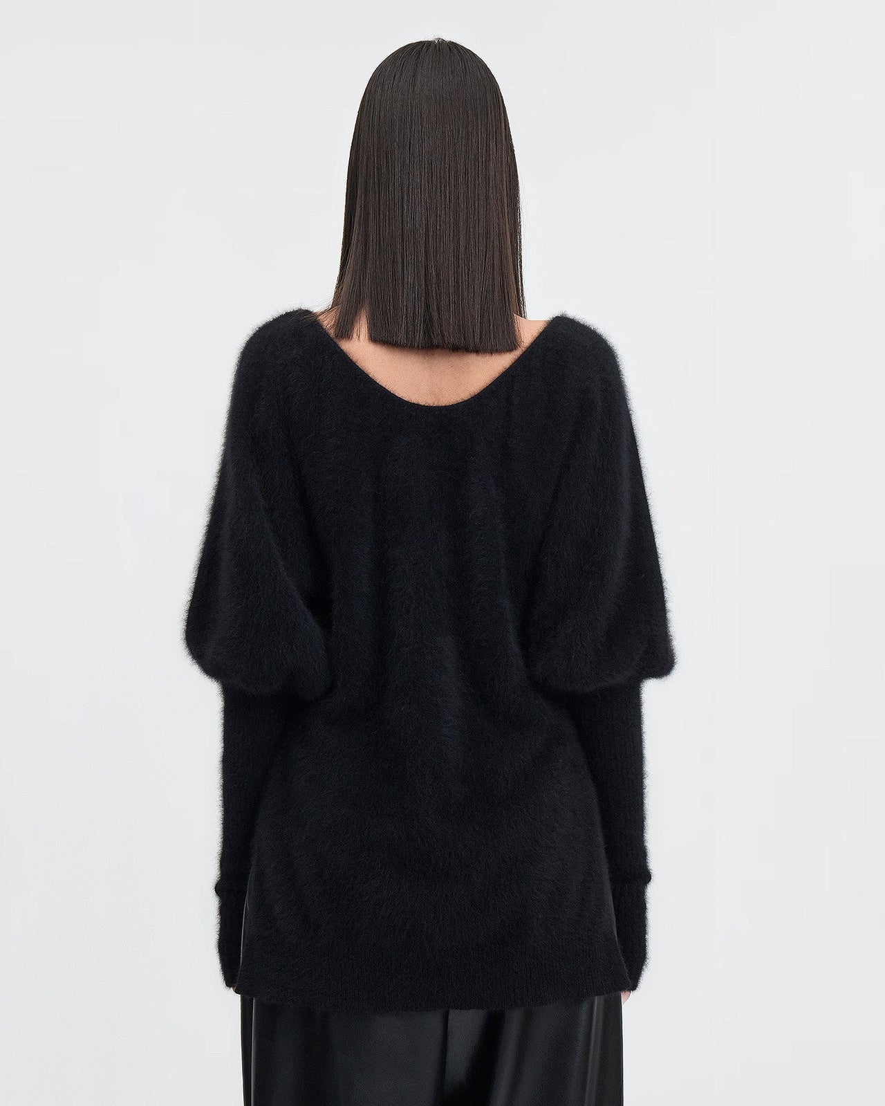 Pull Doil - Noir : Pull féminin en laine de raccoon marron Mes Demoiselles - Image 4