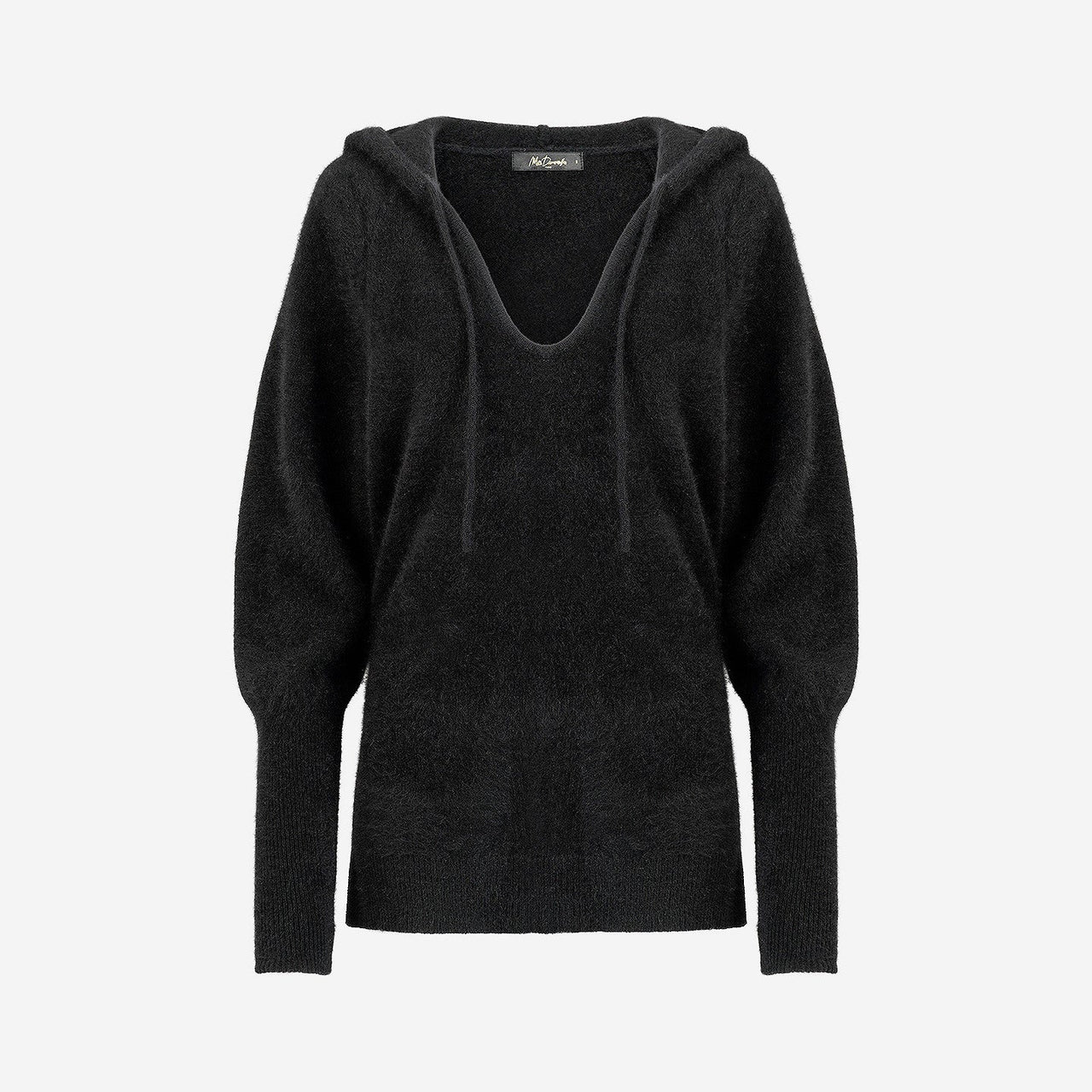 Pull Dolph - Noir : Pull à capuche en maille de raccoon marron Mes Demoiselles - Image 7