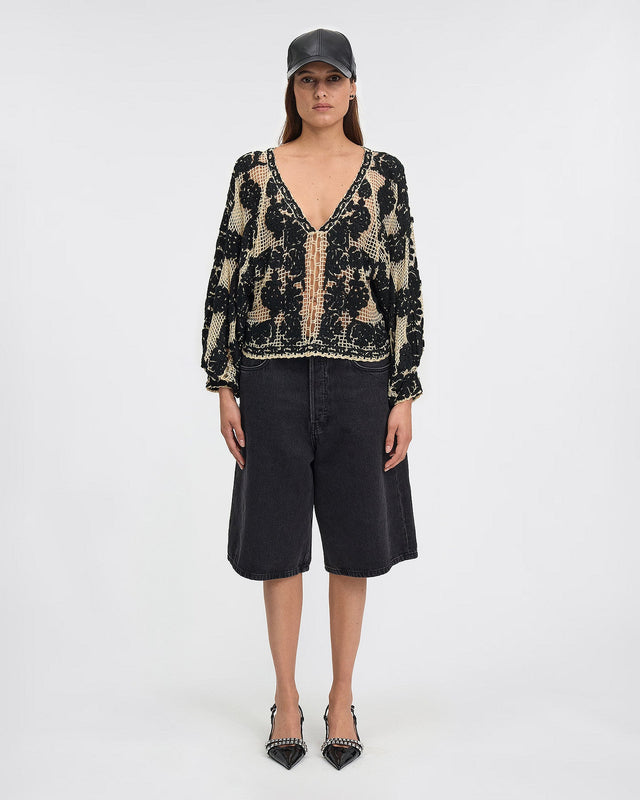 LE PULL DREAMI BEIGE CROCHET | MES DEMOISELLES PARIS - Image 1