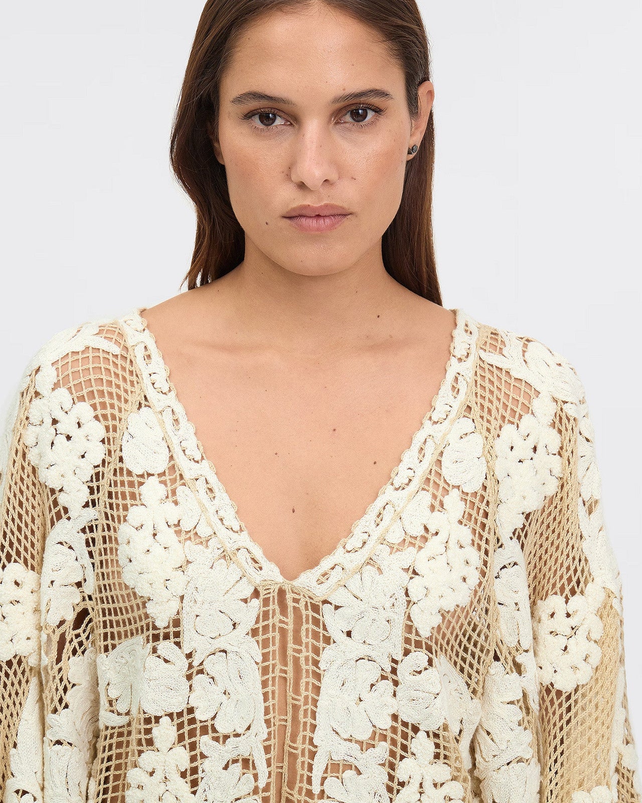 Pull Dreami - Ivoire : Pull court au crochet ivoire Mes Demoiselles - Image 5