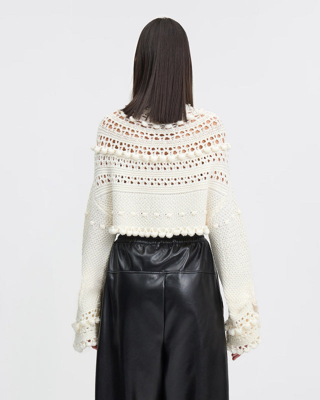 Pull Snape - Ivoire : Pull court ivoire aux détails délicats Mes Demoiselles - Image 3