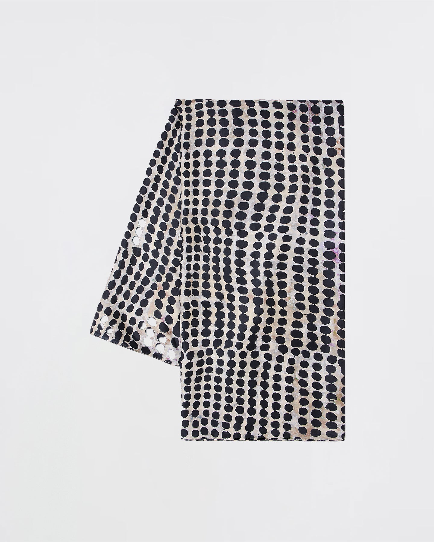 Foulard en soie imprimé gros pois noir - Accessoires Mes Demoiselles