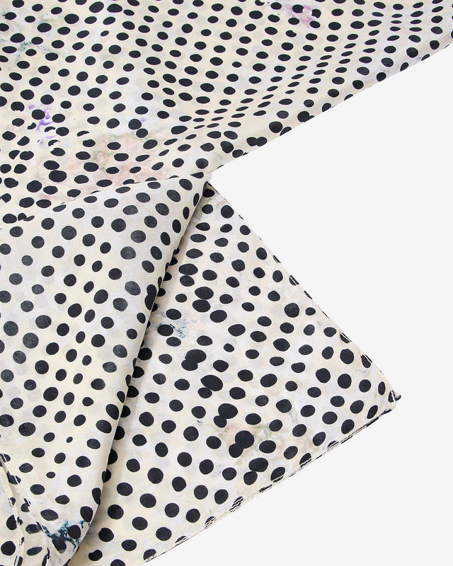 Foulard en soie imprimé petits pois noir - Accessoires Mes Demoiselles - Image 3