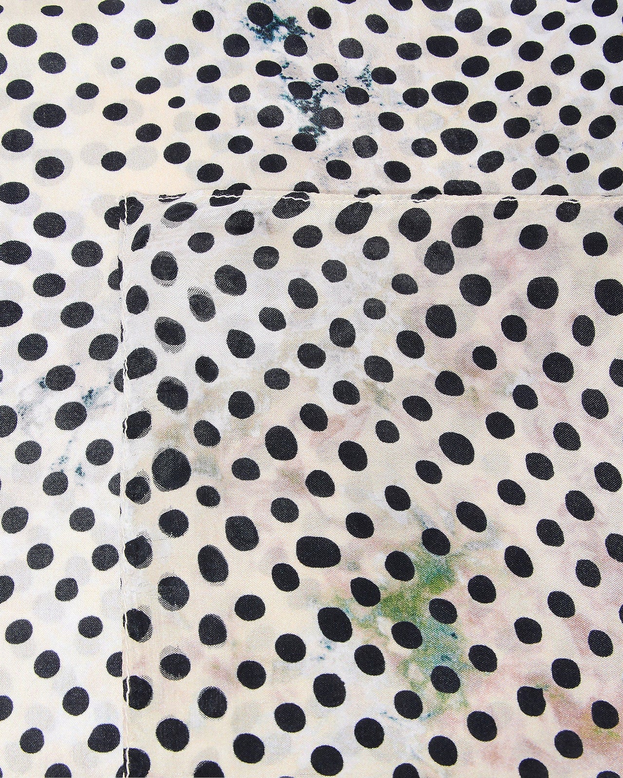 Foulard Dreed - Noir : Foulard en soie imprimé petits pois noir Mes Demoiselles - Image 4