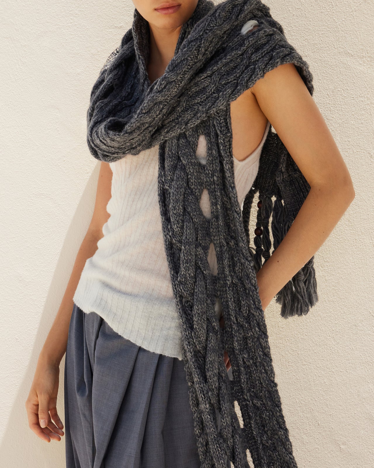 Foulard Manan - Gris - Image 2