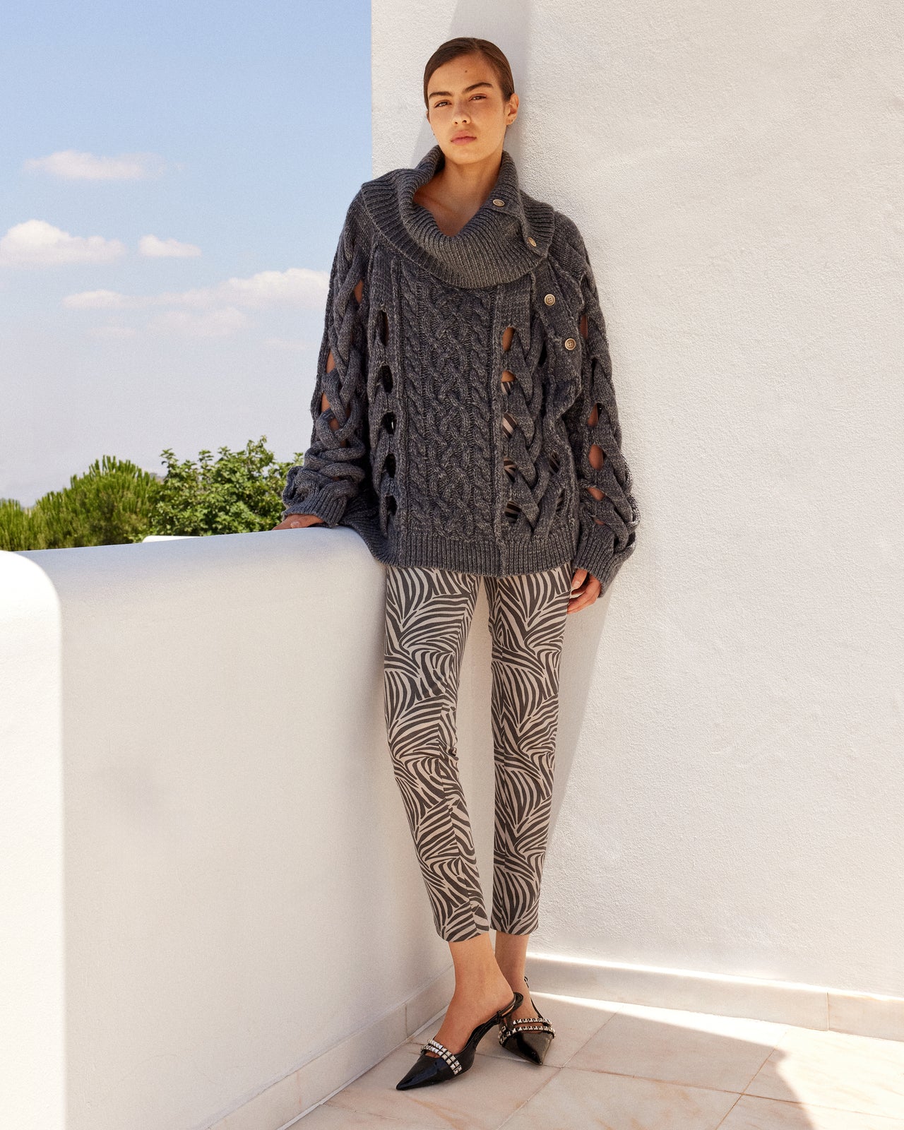 Seara Leggings - Black and White - Image 1